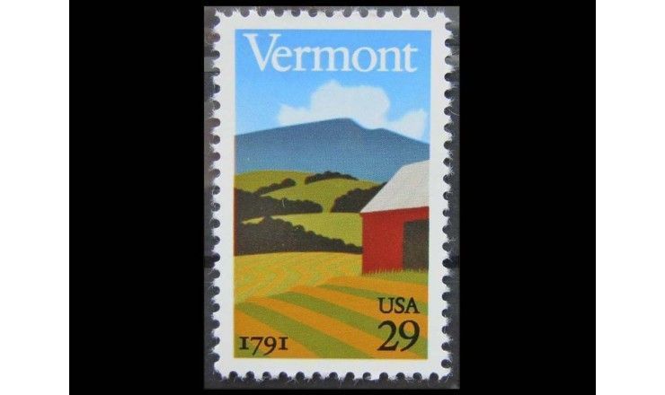 США 1991 г. "200-летие штата Вермонт"