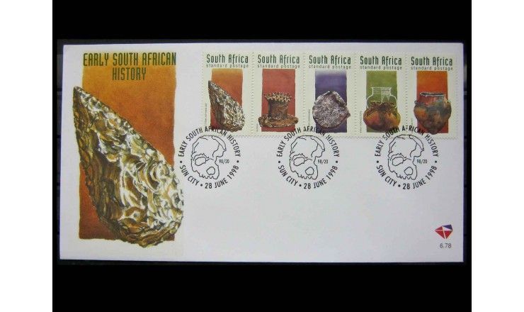 ЮАР 1998 г. "Археологические находки доисторического периода и ранней истории" FDC 