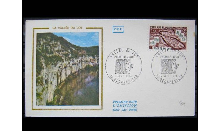 Франция 1974 г. "Стандартные марки: Туризм" FDC 