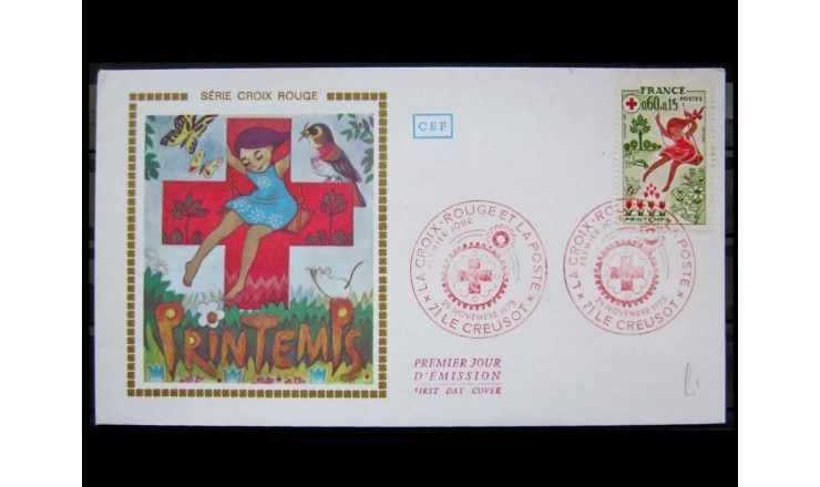 Франция 1975 г. "Красный Крест" FDC 