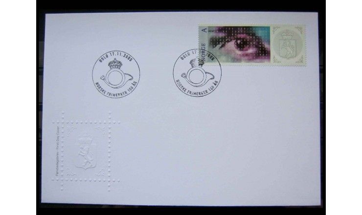 Норвегия 2005 г. "150 лет норвежской почтовой марке" FDC
