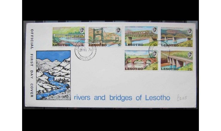 Лесото 1974 г. "Местные мосты и реки" FDC 