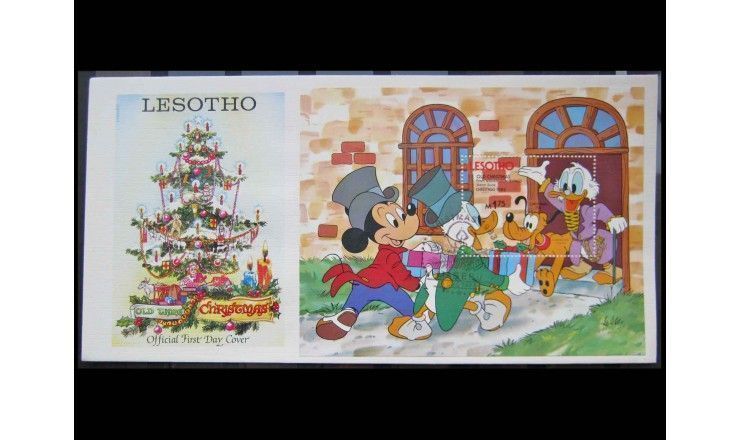 Лесото 1983 г. "Рождество: Персонажи Уолт Диснея" FDC