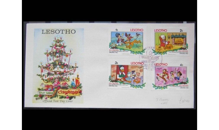 Лесото 1983 г. "Рождество: Персонажи Уолт Диснея" FDC 