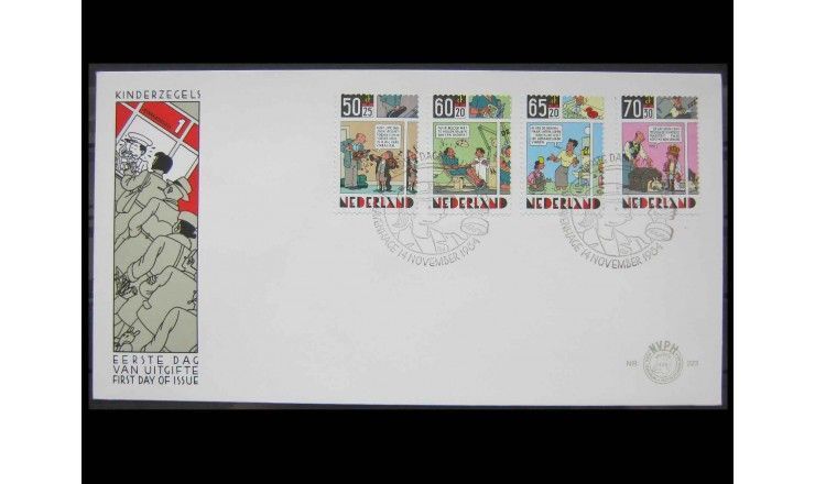 Нидерланды 1984 г. "Дети и комиксы" FDC
