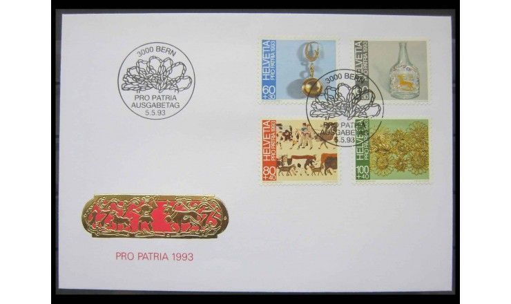 Швейцария 1993 г. "Народное искусство" FDC