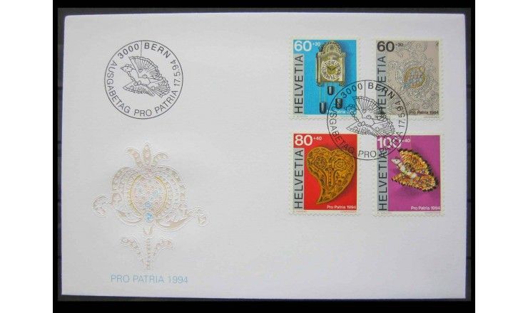 Швейцария 1994 г. "Народное искусство" FDC