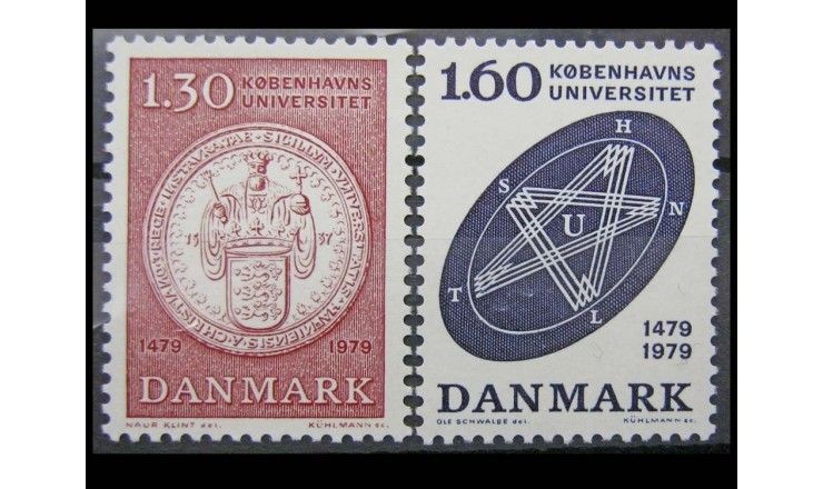 Дания 1979 г. "500 лет университету в Копенгагене"
