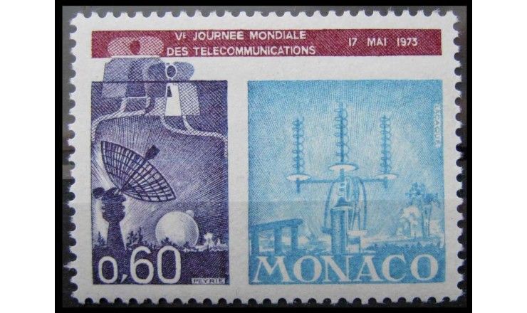 Монако 1973 г. "Всемирный день электросвязи"