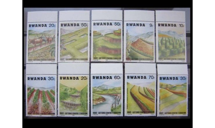Руанда 1983 г. "Борьба с эрозией почвы"