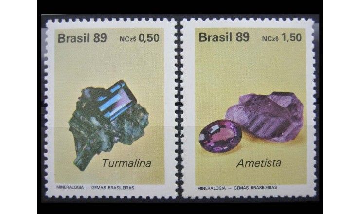 Бразилия 1989 г. "Минералы"