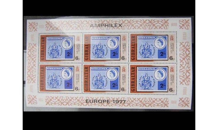 Гибралтар 1977 г. "Международная выставка марок AMPHILEX`77"