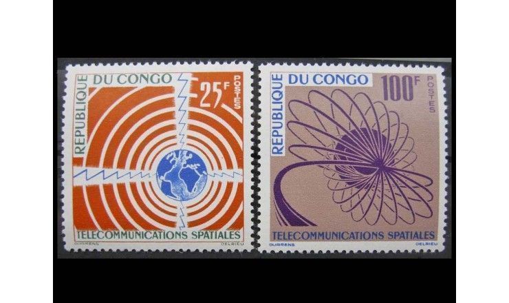 Республика Конго 1963 г. "Космическая связь"