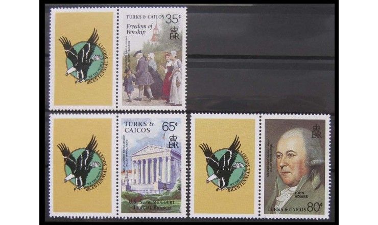 Теркс и Кайкос 1987 г. "200 летие конституции США"