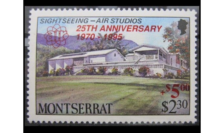 Монтсеррат 1995 г. "25 лет звукозаписывающей компании AIR Studios" надпечатка