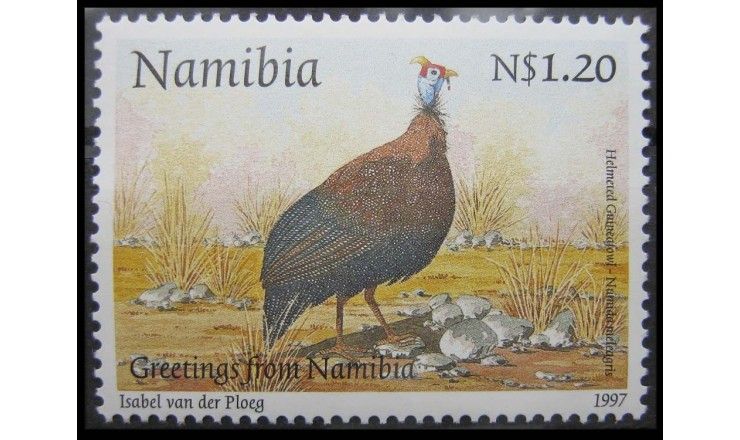 Намибия 1997 г. "Обыкновенная цесарка"
