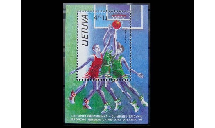Литва 1996 г. "Бронзовые призеры по баскетболу на Олимпийских играх"