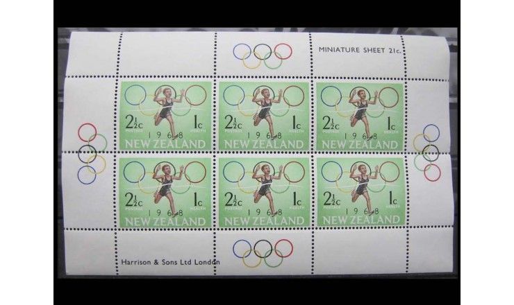 Новая Зеландия 1968 г. "Летние Олимпийские игры, Мексика"
