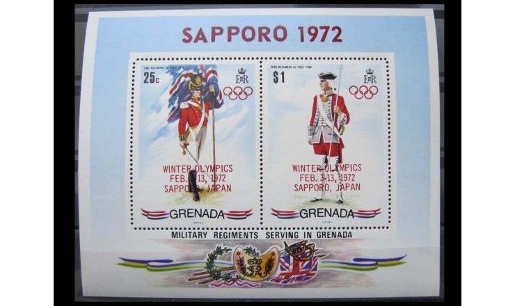 Гренада 1972 г. "Зимние Олимпийские игры" (надпечатка)